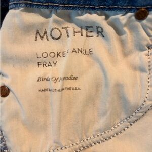 MOTHER Looker Ankle Fray Jeans - Classic Blue
